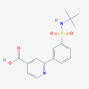 molecular formula C16H18N2O4S B6395305 2-(3-t-Butylsulfamoylphenyl)isonicotinic acid CAS No. 1261989-53-0