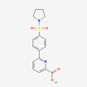 6-[4-(Pyrrolidinylsulfonyl)phenyl]picolinic acid