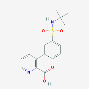 molecular formula C16H18N2O4S B6395334 3-(3-t-Butylsulfamoylphenyl)picolinic acid CAS No. 1262010-29-6