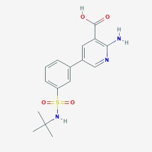 molecular formula C16H19N3O4S B6395353 2-Amino-5-(3-T-butylsulfamoylphenyl)nicotinic acid CAS No. 1261989-78-9