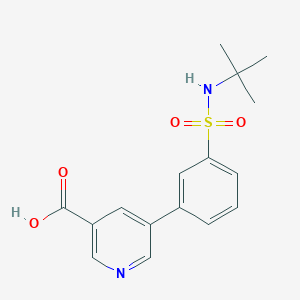 molecular formula C16H18N2O4S B6395367 5-(3-t-Butylsulfamoylphenyl)nicotinic acid CAS No. 1261913-54-5