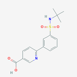 molecular formula C16H18N2O4S B6395374 6-(3-t-Butylsulfamoylphenyl)nicotinic acid CAS No. 1261989-60-9