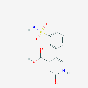 molecular formula C16H18N2O5S B6395381 5-(3-t-Butylsulfamoylphenyl)-2-hydroxyisonicotinic acid CAS No. 1261968-78-8