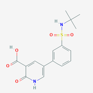 molecular formula C16H18N2O5S B6395394 5-(3-T-Butylsulfamoylphenyl)-2-hydroxynicotinic acid CAS No. 1261974-48-4