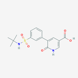 molecular formula C16H18N2O5S B6395400 5-(3-t-Butylsulfamoylphenyl)-6-hydroxynicotinic acid CAS No. 1261989-84-7