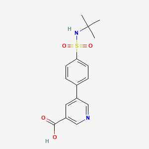 molecular formula C16H18N2O4S B6395407 5-(4-t-Butylsulfamoylphenyl)nicotinic acid CAS No. 1261908-58-0