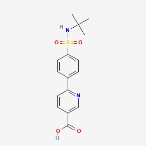 molecular formula C16H18N2O4S B6395410 6-(4-t-Butylsulfamoylphenyl)nicotinic acid CAS No. 1261989-88-1