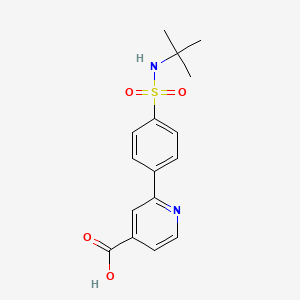 molecular formula C16H18N2O4S B6395434 2-(4-t-Butylsulfamoylphenyl)isonicotinic acid CAS No. 1261968-75-5