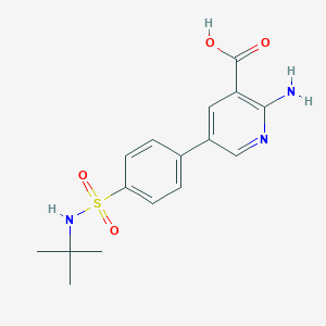 2-Amino-5-(4-T-butylsulfamoylphenyl)nicotinic acid