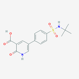 molecular formula C16H18N2O5S B6395443 5-(4-T-Butylsulfamoylphenyl)-2-hydroxynicotinic acid CAS No. 1261936-93-9