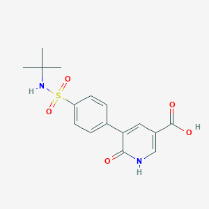 molecular formula C16H18N2O5S B6395449 5-(4-t-Butylsulfamoylphenyl)-6-hydroxynicotinic acid CAS No. 1261888-99-6