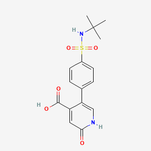 molecular formula C16H18N2O5S B6395456 5-(4-t-Butylsulfamoylphenyl)-2-hydroxyisonicotinic acid CAS No. 1261952-25-3