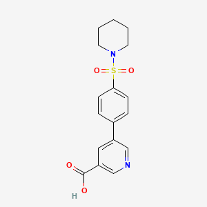 5-[4-(Piperidin-1-ylsulfonyl)phenyl]nicotinic acid