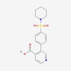 3-[4-(Piperidin-1-ylsulfonyl)phenyl]isonicotinic acid