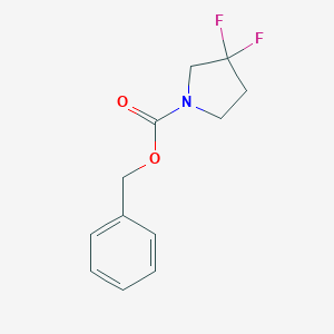 molecular formula C12H13F2NO2 B063955 Benzyl 3,3-difluoropyrrolidine-1-carboxylate CAS No. 163457-22-5