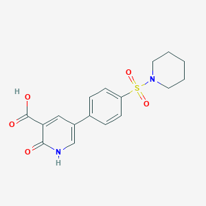 2-Hydroxy-5-[4-(piperidin-1-ylsulfonyl)phenyl]nicotinic acid