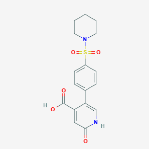 2-Hydroxy-5-[4-(piperidin-1-ylsulfonyl)phenyl]isonicotinic acid