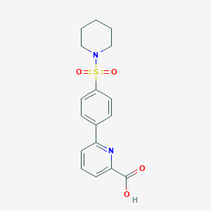 6-[4-(Piperidin-1-ylsulfonyl)phenyl]picolinic acid