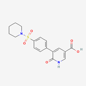 6-Hydroxy-5-[4-(piperidin-1-ylsulfonyl)phenyl]nicotinic acid