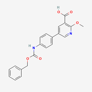 2-methoxy-5-[4-(phenylmethoxycarbonylamino)phenyl]pyridine-3-carboxylic acid