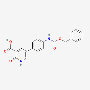 molecular formula C20H16N2O5 B6395602 2-oxo-5-[4-(phenylmethoxycarbonylamino)phenyl]-1H-pyridine-3-carboxylic acid CAS No. 1261925-24-9