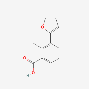 molecular formula C12H10O3 B6395621 3-(Furan-2-YL)-2-methylbenzoic acid CAS No. 1261937-22-7