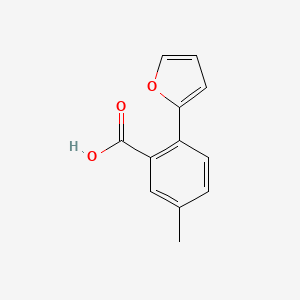 molecular formula C12H10O3 B6395630 2-(Furan-2-YL)-5-methylbenzoic acid CAS No. 1261928-08-8