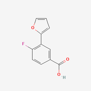 4-Fluoro-3-(furan-2-YL)benzoic acid