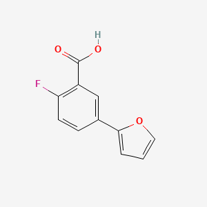 molecular formula C11H7FO3 B6395662 2-Fluoro-5-(furan-2-YL)benzoic acid CAS No. 1261889-09-1