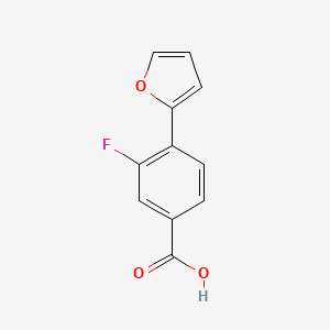 3-Fluoro-4-(furan-2-YL)benzoic acid