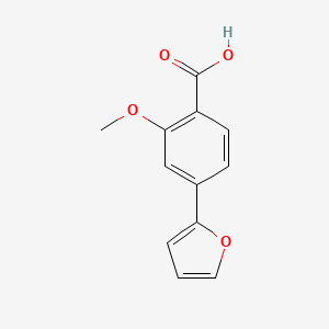 molecular formula C12H10O4 B6395683 4-(Furan-2-YL)-2-methoxybenzoic acid CAS No. 1238697-13-6