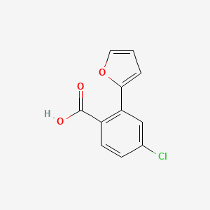 molecular formula C11H7ClO3 B6395688 4-Chloro-2-(furan-2-YL)benzoic acid CAS No. 1261952-53-7