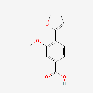 molecular formula C12H10O4 B6395702 4-(Furan-2-YL)-3-methoxybenzoic acid CAS No. 1261925-34-1