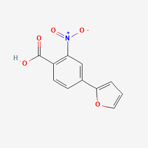 molecular formula C11H7NO5 B6395706 4-(Furan-2-YL)-2-nitrobenzoic acid CAS No. 1261889-11-5