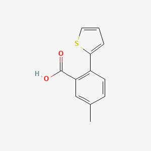 molecular formula C12H10O2S B6395710 5-Methyl-2-(thiophen-2-YL)benzoic acid CAS No. 1261960-74-0