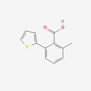 molecular formula C12H10O2S B6395715 2-Methyl-6-(thiophen-2-yl)benzoic acid CAS No. 1262004-82-9