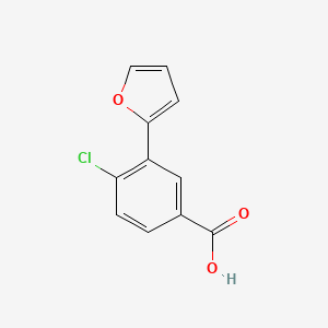 molecular formula C11H7ClO3 B6395745 4-Chloro-3-(furan-2-YL)benzoic acid CAS No. 1261952-59-3