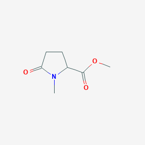 molecular formula C7H11NO3 B063961 Methyl 1-methyl-5-oxopyrrolidine-2-carboxylate CAS No. 190783-99-4