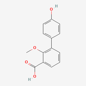 3-(4-Hydroxyphenyl)-2-methoxybenzoic acid