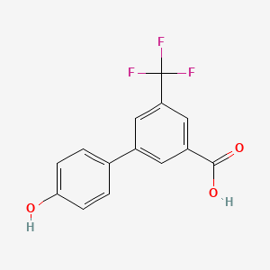 3-(4-Hydroxyphenyl)-5-trifluoromethylbenzoic acid