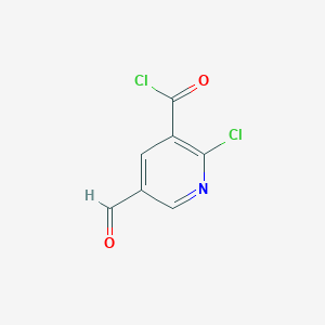 molecular formula C7H3Cl2NO2 B063967 2-Chloro-5-formylpyridine-3-carbonyl chloride CAS No. 176433-51-5