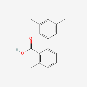 molecular formula C16H16O2 B6397399 2-(3,5-Dimethylphenyl)-6-methylbenzoic acid, 95% CAS No. 937377-94-1