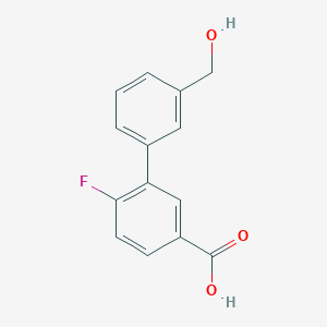 4-Fluoro-3-(3-hydroxymethylphenyl)benzoic acid