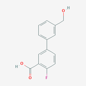 2-Fluoro-5-(3-hydroxymethylphenyl)benzoic acid