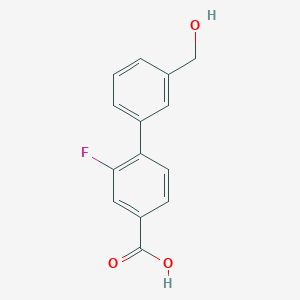 3-Fluoro-4-(3-hydroxymethylphenyl)benzoic acid