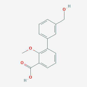 3-(3-Hydroxymethylphenyl)-2-methoxybenzoic acid