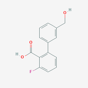 6-Fluoro-2-(3-hydroxymethylphenyl)benzoic acid