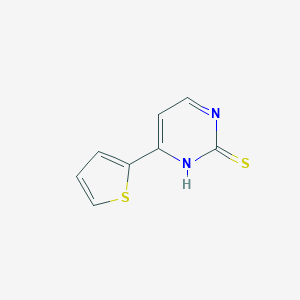 molecular formula C8H6N2S2 B063977 4-(2-噻吩基)嘧啶-2-硫醇 CAS No. 175202-75-2