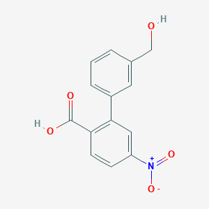 molecular formula C14H11NO5 B6397731 2-(3-Hydroxymethylphenyl)-4-nitrobenzoic acid CAS No. 1261923-66-3