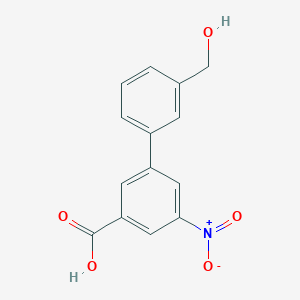 molecular formula C14H11NO5 B6397759 3-(3-Hydroxymethylphenyl)-5-nitrobenzoic acid CAS No. 1261923-58-3